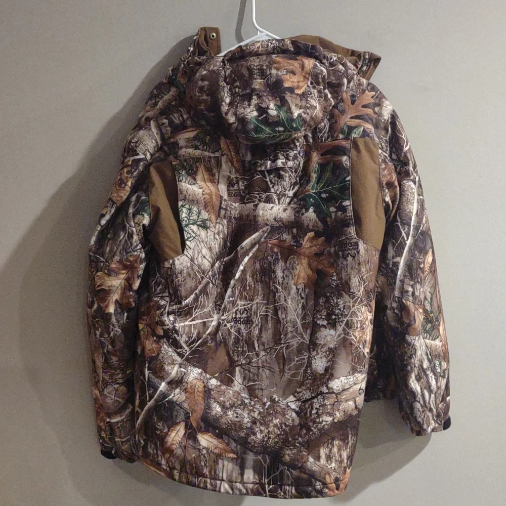 Lincoln‎ Outfitters Mens Medium Realtree Edge 2 Piece Camo Coat/Bib Overalls